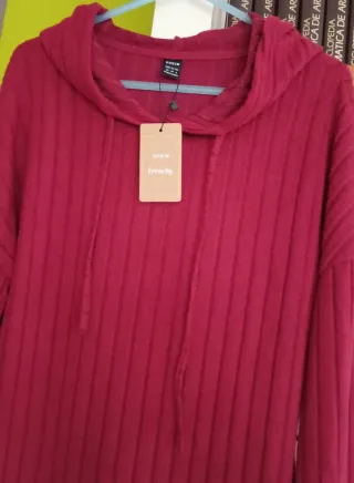 Vestido suéter SHEIN Frenchy burdeos