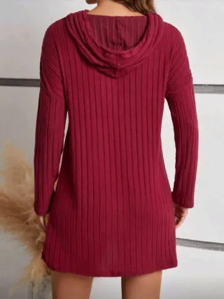 Vestido suéter SHEIN Frenchy burdeos