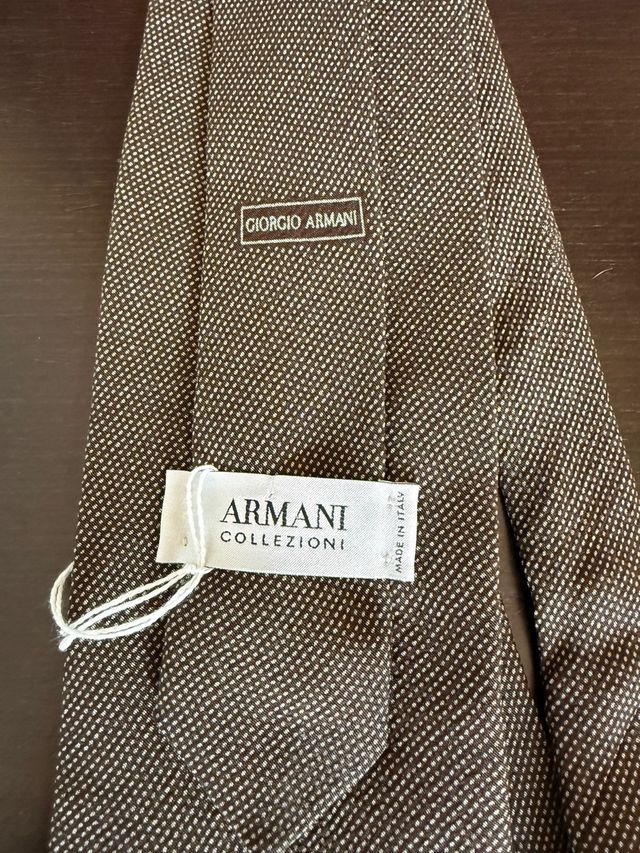 Corbata Giorgio Armani Colezioni Marrón