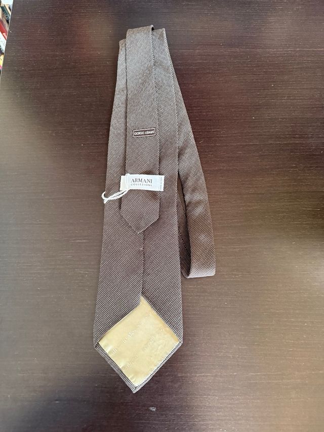 Corbata Giorgio Armani Colezioni Marrón