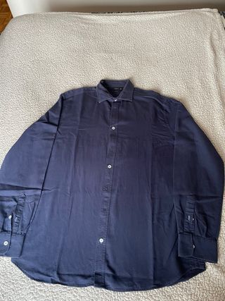 Camicia Uomo Mango Blu Taglia XXL