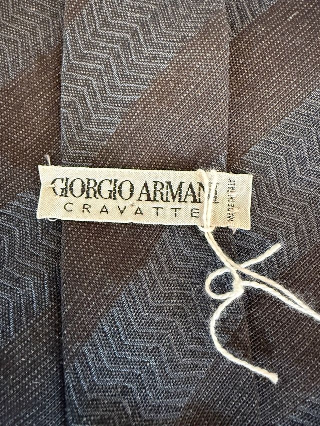 Corbata Giorgio Armani Cravatte Azul Gris