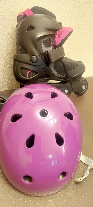 Patines y casco mujer (venta juntos o separado)