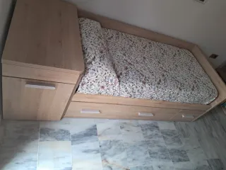 Cama nido+arcón de madera+3 cajones de almacenaje