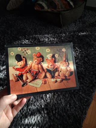 Scatola/Libro in Legno per Bambini con Orsetti