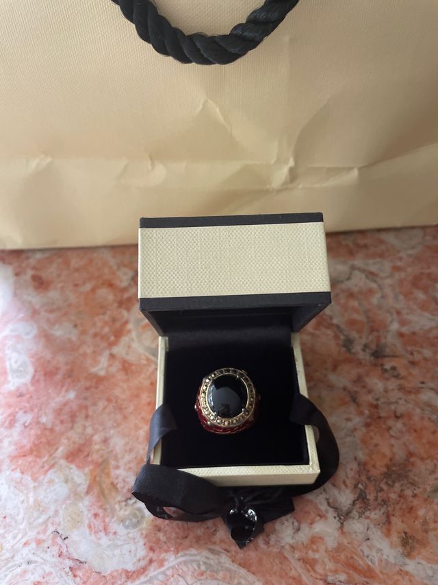 Sortija Yanes plata dorada sin estrenar