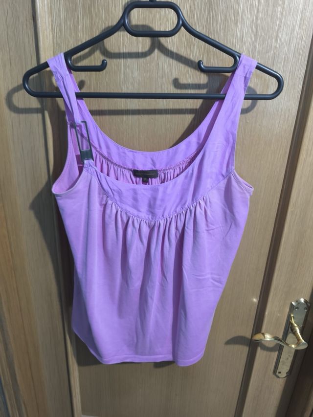 Camiseta tirantes Adolfo Domínguez Morado