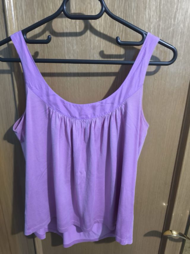 Camiseta tirantes Adolfo Domínguez Morado