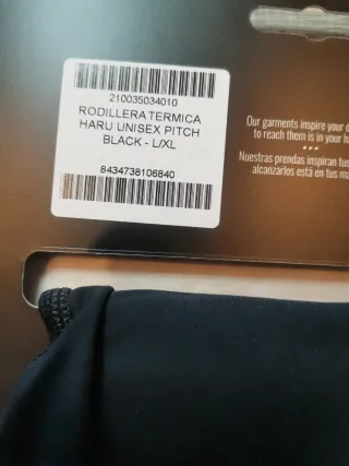 Rodillera Gobik Haru Unisex Negra Talla L/Xl