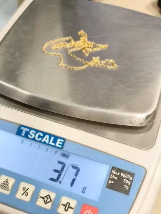 Cadena 1x1 oro 18kt de 50cm de largo