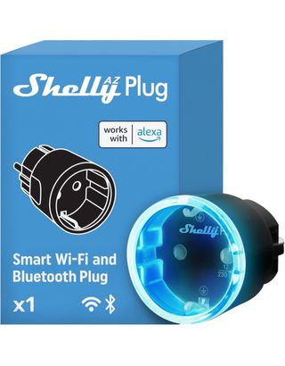 Shelly AZ Plug Negro - Enchufe Inteligente Alexa