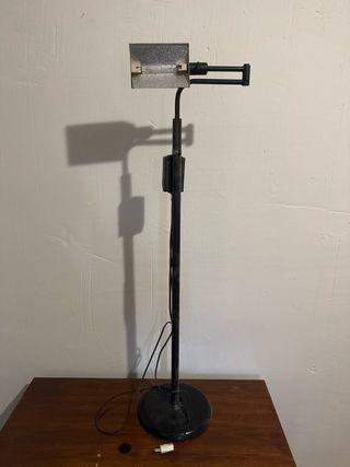 Lámpara de pie industrial halógena años 70 vintage