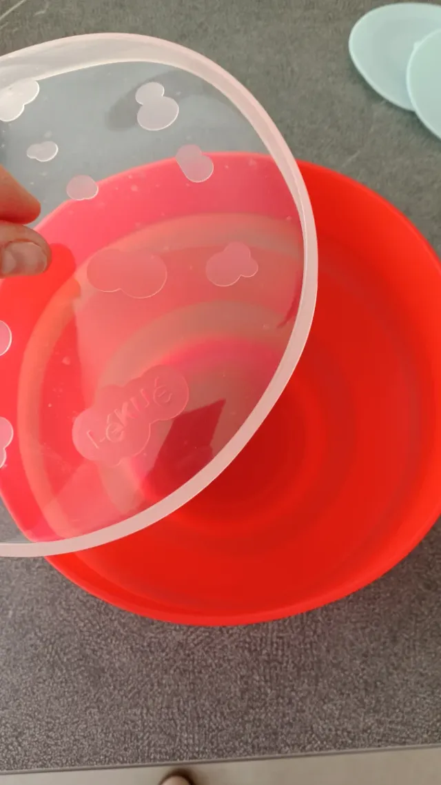 Palomitero Lekue Rojo y Transparente