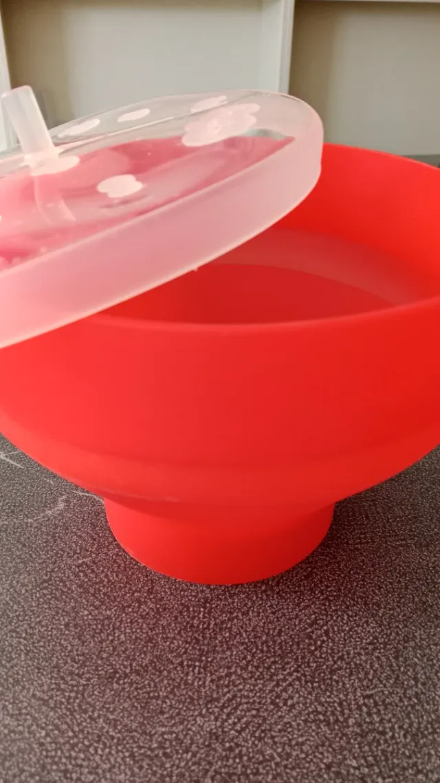 Palomitero Lekue Rojo y Transparente