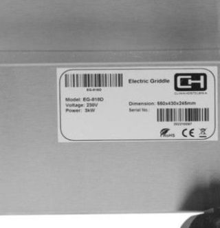 PLANCHA ELÉCTRICA CROMO DURO DE 550X430X245H MM