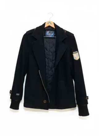 Chaquetón Negro Estilo Pea Coat / Abrigo RAMS 23