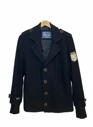 Chaquetón Negro Estilo Pea Coat / Abrigo RAMS 23