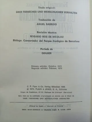 El comportamiento animal y humano