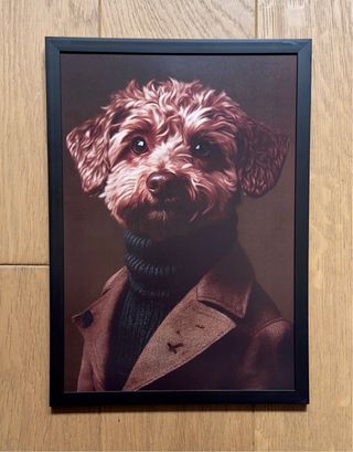 Stampa A4 cane elegante vintage – con cornice