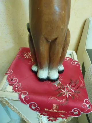 Statua Gatto in legno massiccio