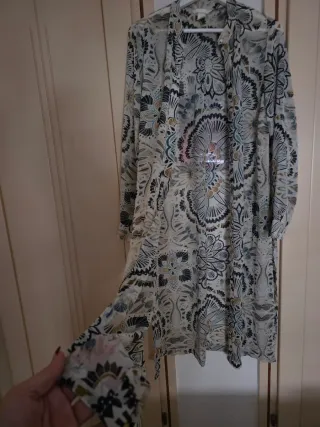 Camisa larga estampada