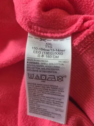 Sudadera Gap Rosa con Cremallera