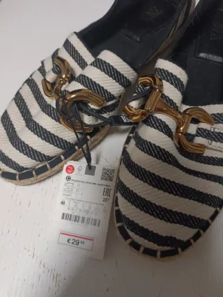 Alpargatas Rayas marineras ZARA T 40