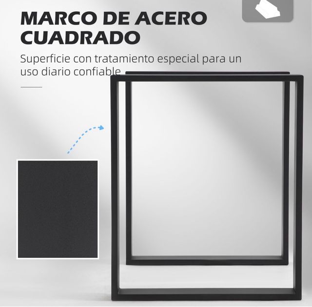 Gambe per Tavolo da Pranzo in Metallo Nero 2 Pezzi