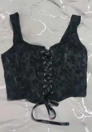 Top elástico estilo corsé