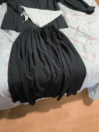 Conjunto  mujer negro y blanco para 10 hasta 12