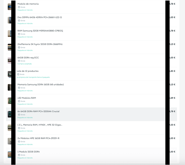 Memoria RAM DDR4 ECC REG 32GB 64GB Samsung