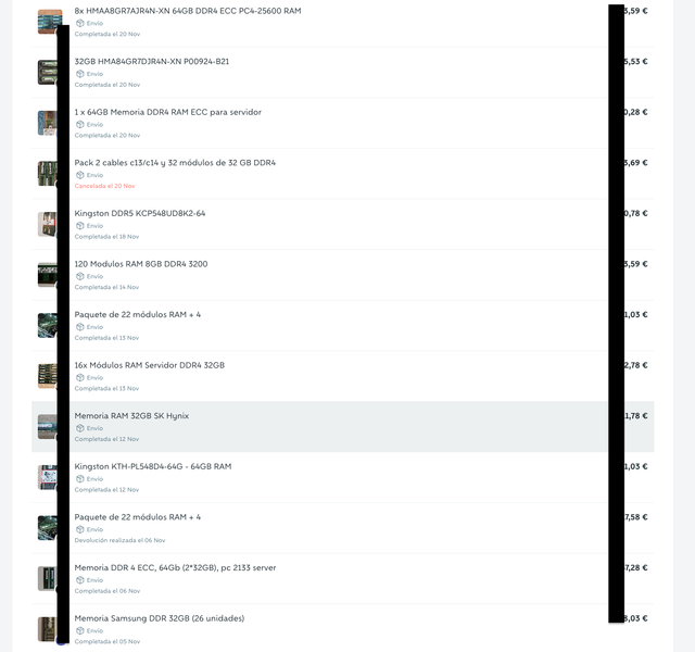 Memoria RAM DDR4 ECC REG 32GB 64GB Samsung