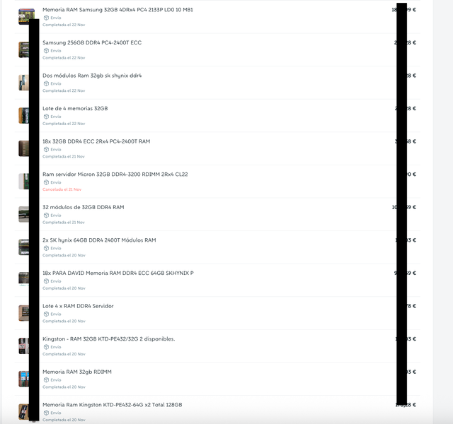 Memoria RAM DDR4 ECC REG 32GB 64GB Samsung