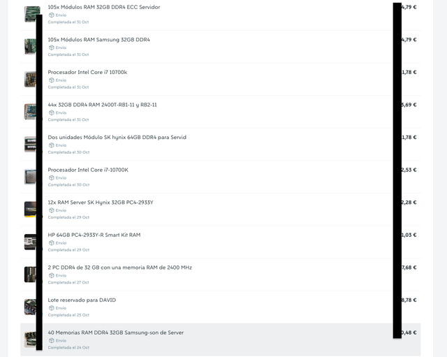 Memoria RAM DDR4 ECC REG 32GB 64GB Samsung