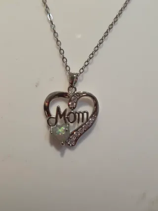 Collar Corazón Mom con Circonitas