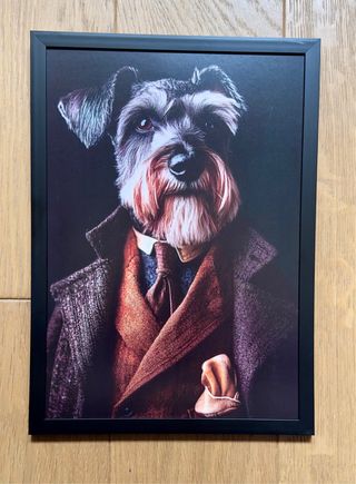 Stampa A4 cane elegante vintage – con cornice