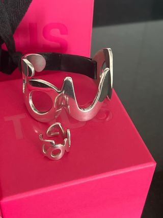 Conjunto Tous Pulsera y Anillo Plata