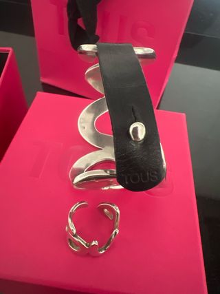 Conjunto Tous Pulsera y Anillo Plata