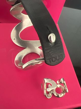Conjunto Tous Pulsera y Anillo Plata