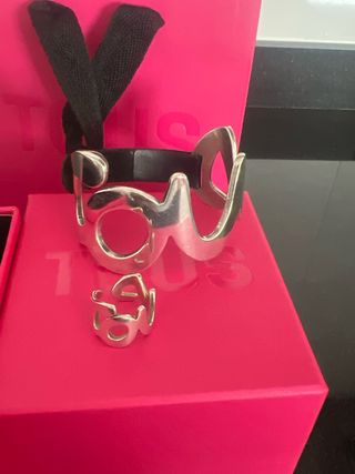 Conjunto Tous Pulsera y Anillo Plata