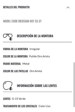 Gafas Ray-Ban Octagonal Clásicas Oro/Negro