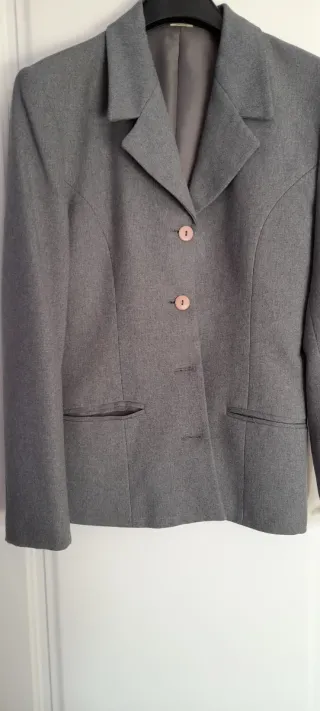 Traje de chaqueta gris mujer talla 40