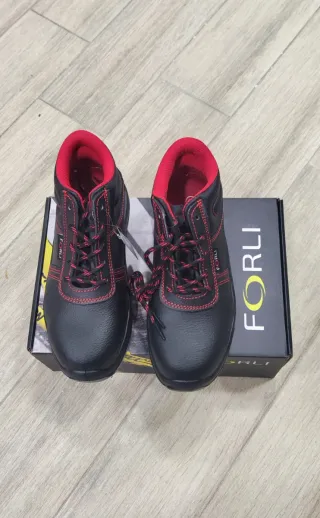 Zapatos de trabajo Forli negros y rojos
