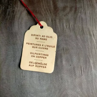 Dipinto classico Paesaggio olio su Rame Van Heris