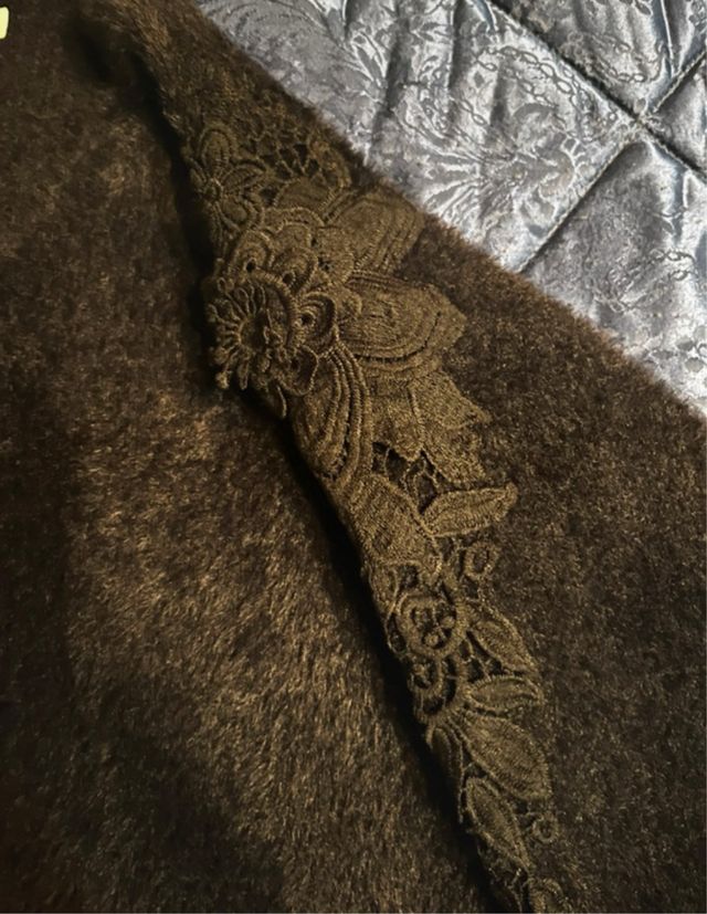 Maglione pelliccia sintetica marrone