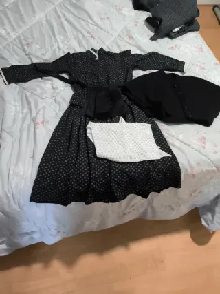 Conjunto casero negro y blanco t 5 años