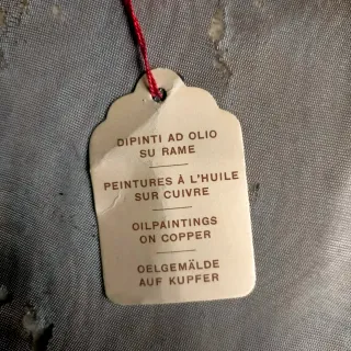 Dipinto olio su rame Van Heris