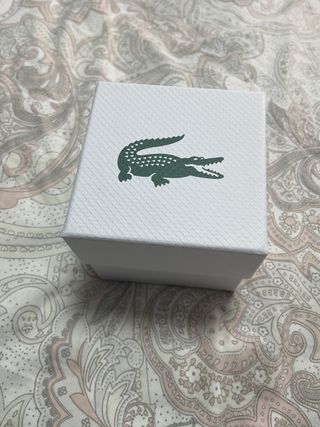 Caja Lacoste Blanca con Cocodrilo Verde