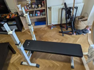 Banco de pesas con discos