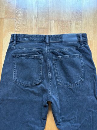 Pantalón ancho negro Zara